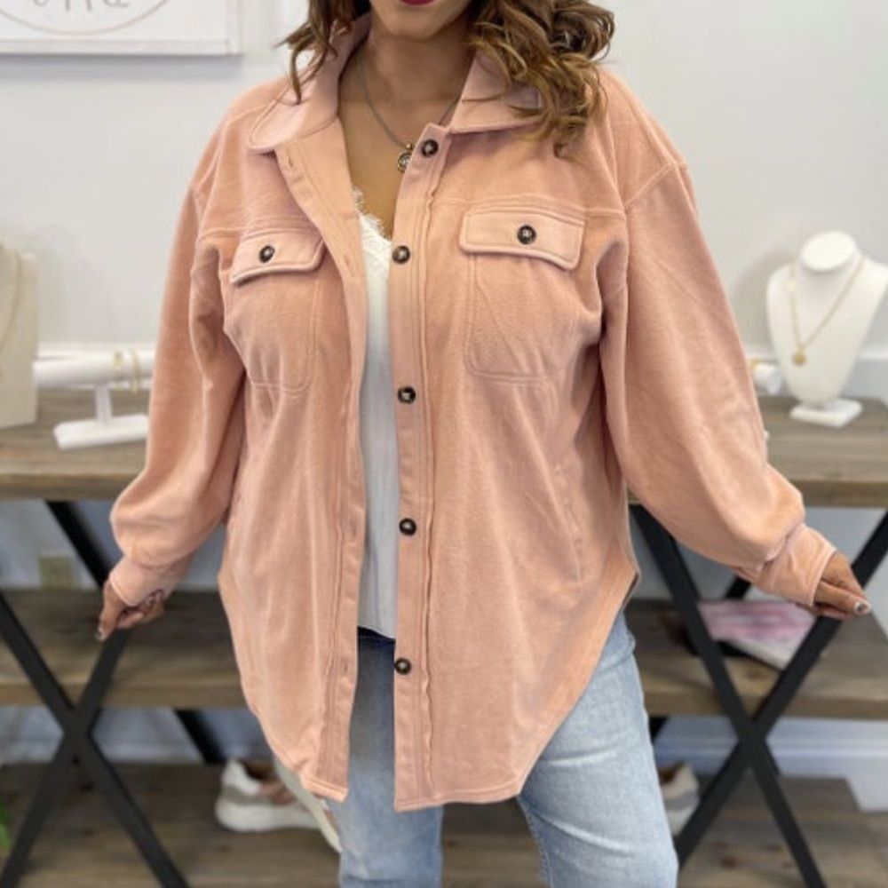 Collard Button Shacket